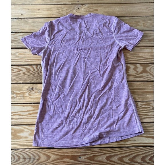 Meriwool Base Layer T Shirt Size Large Women’s Pink Short Sleeve - Picture 2 of 6